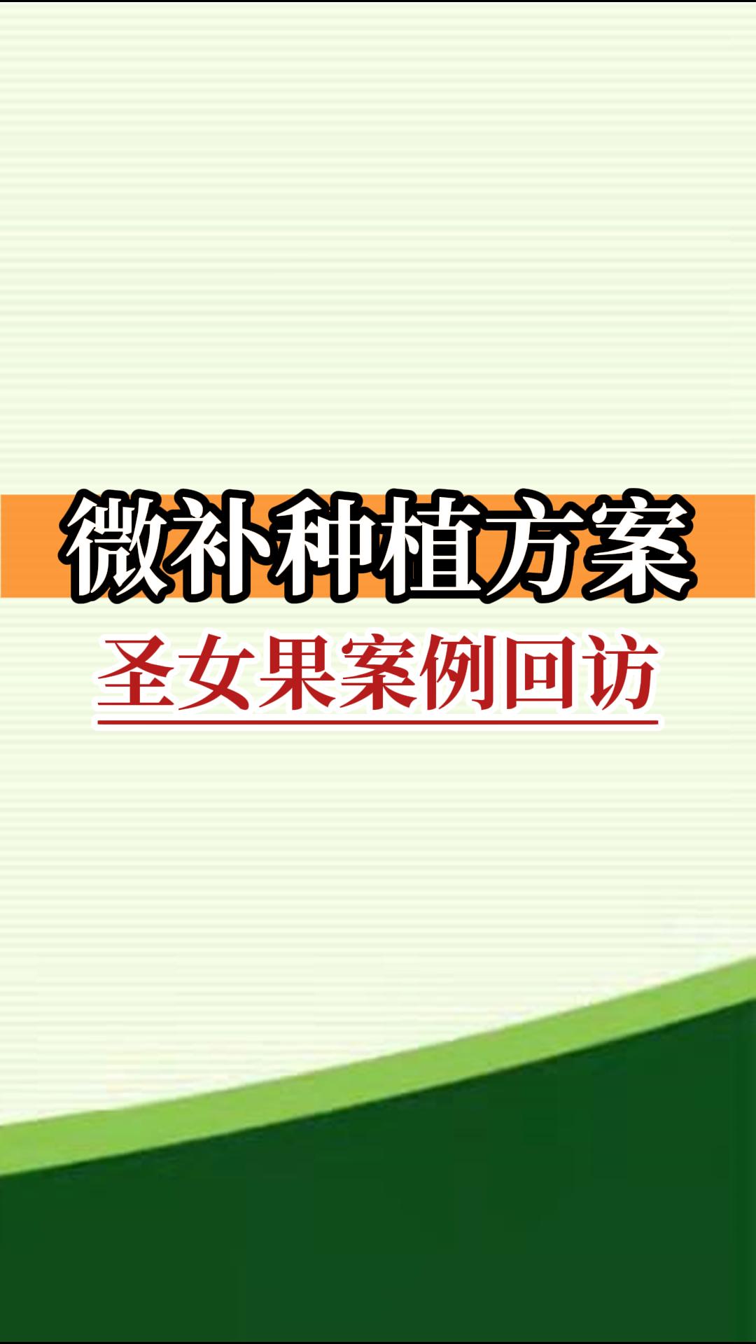 微補(bǔ)種植方案 圣女果案例回訪